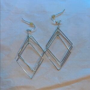 Kohl's Silver Diamond-Shaped Earrings